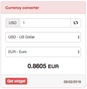Install currency converter widget red