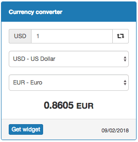 Install currency converter widget blue