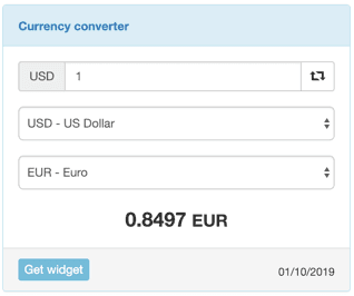Currency converter widget install